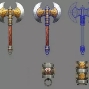 One-handed Axe 3d model