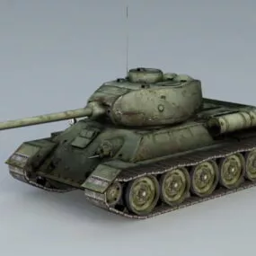 T-34-85 Soviet Tank 3d model