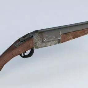 Old Flintlock Pistol 3d model