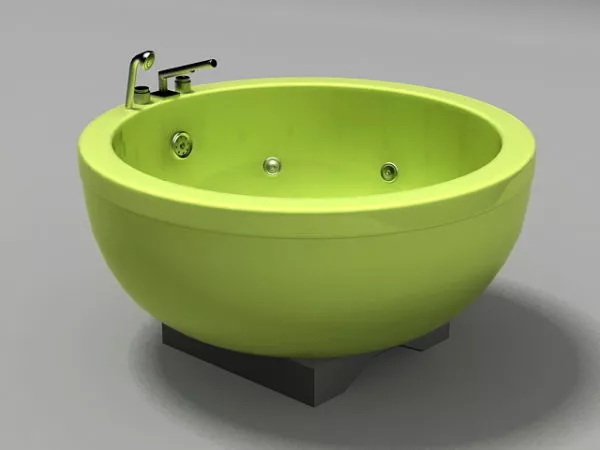 Round Whirlpool Tub 3d model Round Whirlpool Tub 3d model