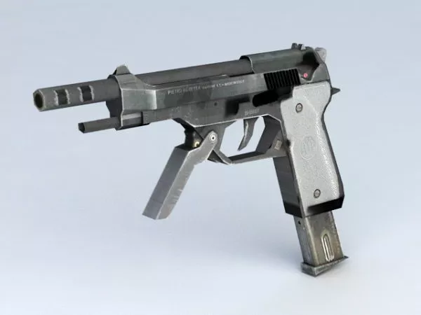 Machine Pistol 3d model Machine Pistol 3d model