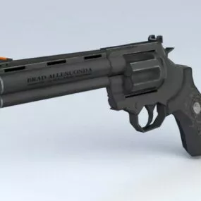 Revolver Handgun 3d model