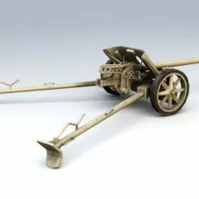 Panzerabwehrkanone 38 German Anti-tank Gun 3d model
