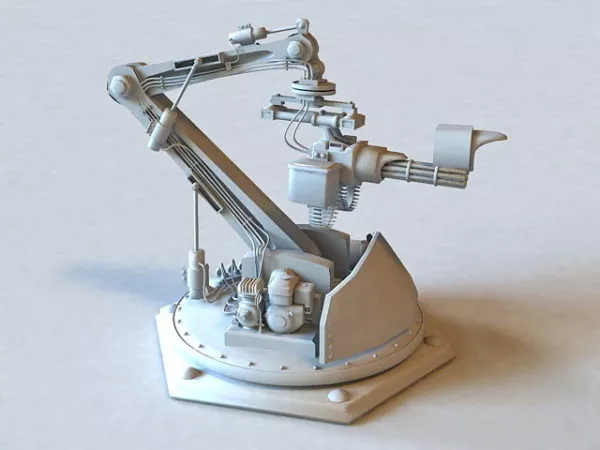 Sci-fi Gun Turret 3d model Sci-fi Gun Turret 3d model