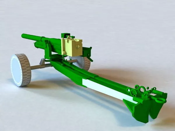 Howitzer Artillery Gun 3d model Howitzer Artillery Gun 3d model