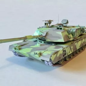 Camouflage M1a2 Abrams 3d model