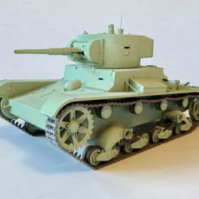 Soviet T26 Tank 3d model