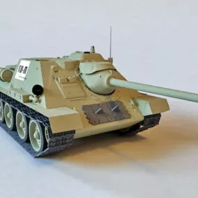 Su-85 Tank Destroyer 3d model