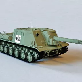 Isu-152 Tank Destroyer 3d model