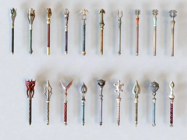 Scepters And Magic Wands 3d model Scepters And Magic Wands 3d model