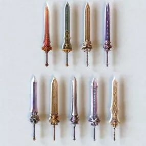 Medieval Greatsword Collection 3d model