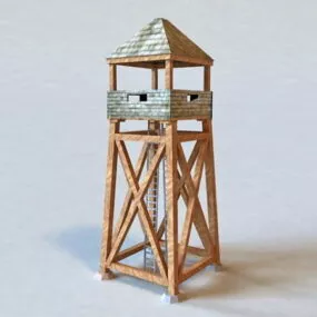 Military Guard Tower 3d model