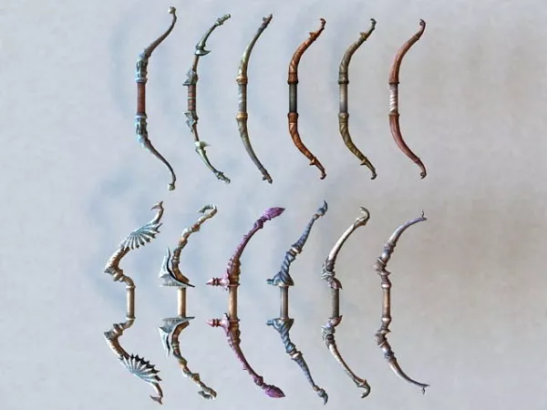 Bow Weapon Collection 3d model Bow Weapon Collection 3d model