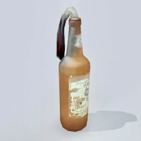 Molotov Cocktail Bottle Bomb 3d model
