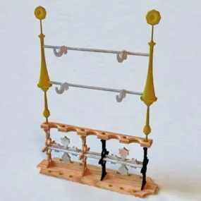 Medieval Weapon Rack 3d model