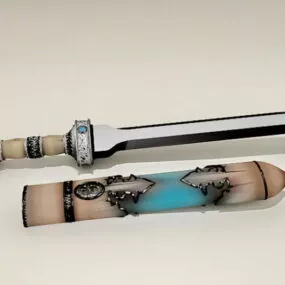 Medieval Dagger And Knife 3d model