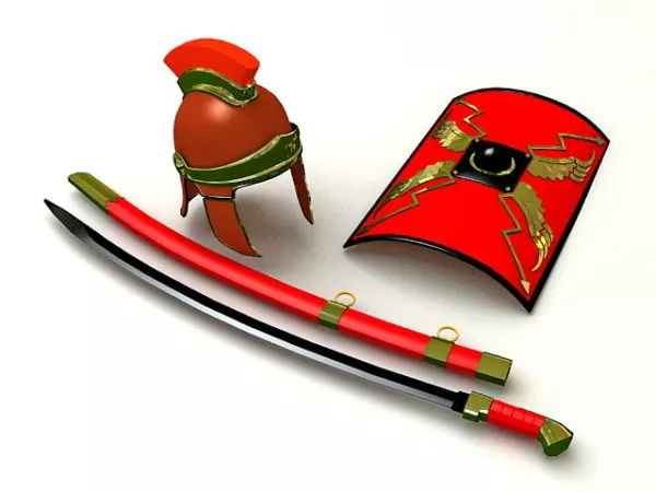 Ornate Shield Weapon 3d model