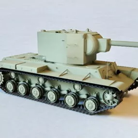 Russian Kv-2 Tank 3d model