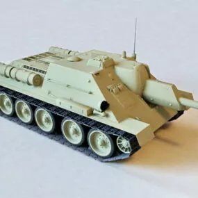 Russian Su-122 Tank Destroyer 3d model