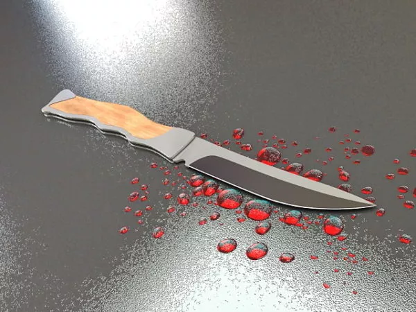 Knife With Blood 3d model Knife With Blood 3d model