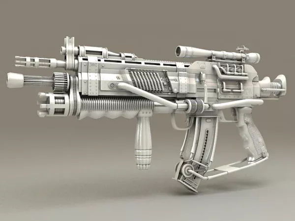 Sci-fi Sniper Rifle 3d model Sci-fi Sniper Rifle 3d model