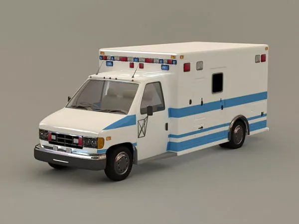 Hospital Ambulance 3d model Hospital Ambulance 3d model