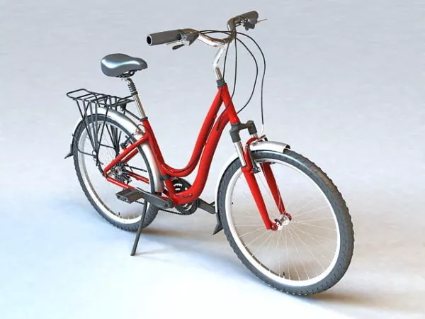 Lady Bicycle Small Wheel 3d model