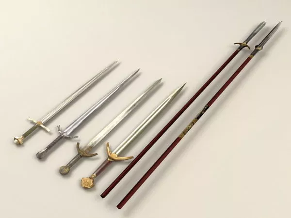 Spears And Swords 3d model Spears And Swords 3d model