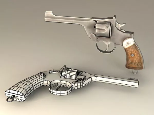 Automatic Revolver 3d model Automatic Revolver 3d model