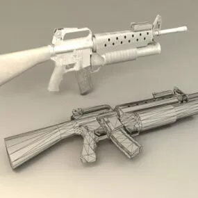 Short Barrel Carbine 3d model