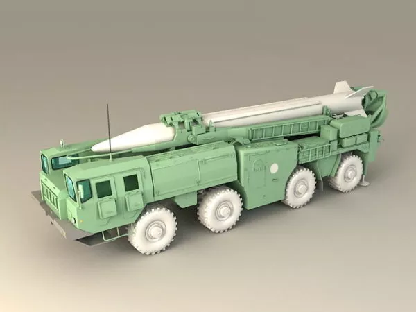 Cartoon Rocket Gun 3d model