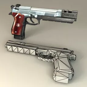 Beretta M92s-1 Pistol 3d model