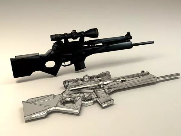 Sl8 Sniper Rifle 3d model Sl8 Sniper Rifle 3d model
