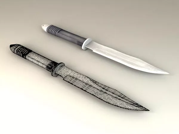 Spy Gear Set With Combat Knife 3d model