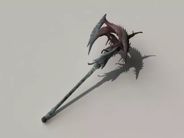 Battle Axe Medieval Game Concept 3d model