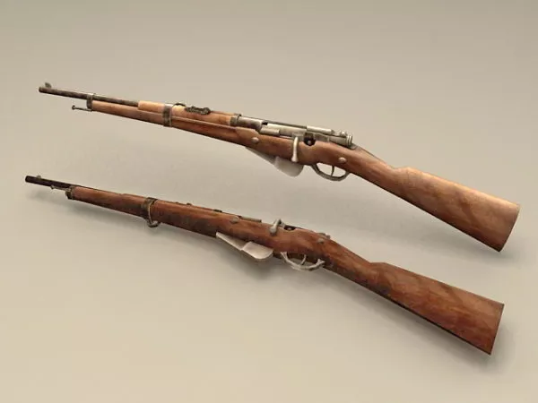 French Berthier Rifle 3d model French Berthier Rifle 3d model