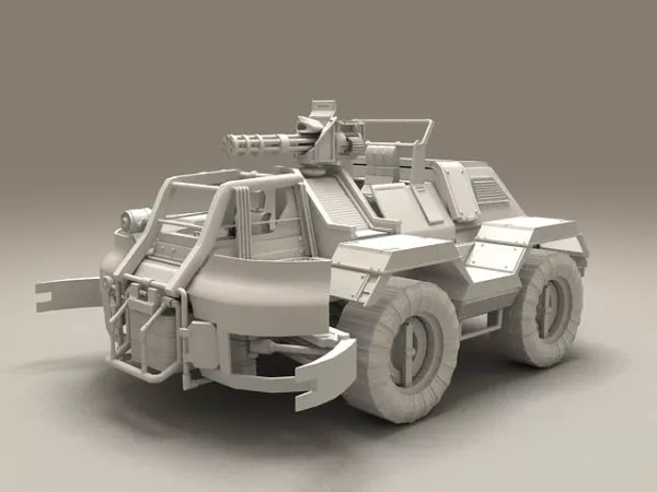 Wheeled Fighting Vehicle 3d model Wheeled Fighting Vehicle 3d model