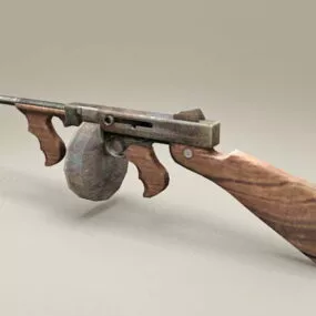 Vintage Russian Machine Gun 3d model