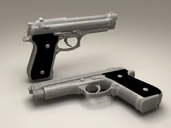 Handgun Beretta M9 3d model