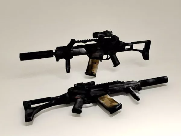 Hk G36 Rifle 3d model Hk G36 Rifle 3d model