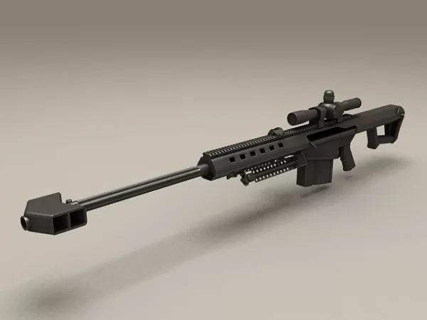 Barrett M107 Sniper Rifle 3d model Barrett M107 Sniper Rifle 3d model