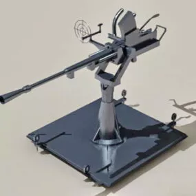 Vehicle-mounted Machine Gun 3d model