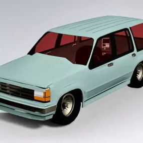 Old Station Wagon 3d model