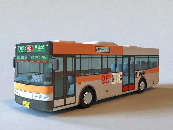 Korean Bus 3d model Korean Bus 3d model