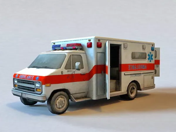 Hospital Ambulance 3d model Hospital Ambulance 3d model