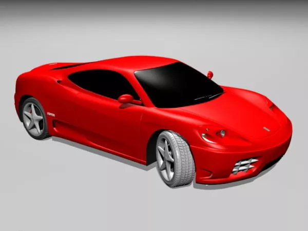 Yellow Ferrari F430 Car 3d model