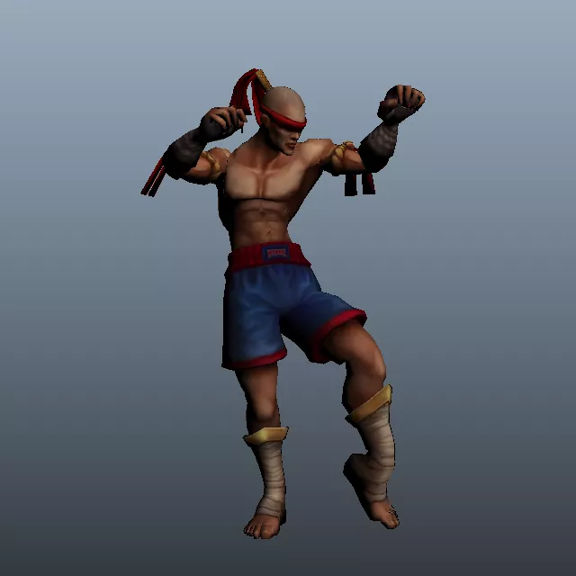 Muay Thai Warrior 3d model Muay Thai Warrior 3d model