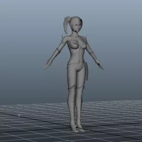 Blood Elf Girl 3d model