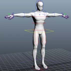 Spider Man Rig 3d model