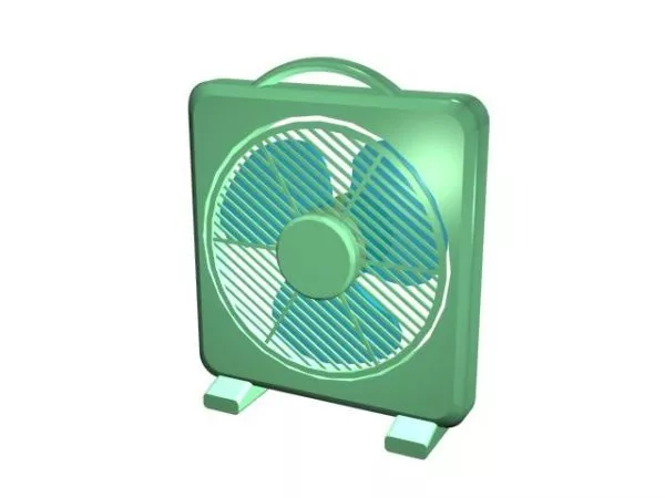 Desk Box Fan 3d model Desk Box Fan 3d model
